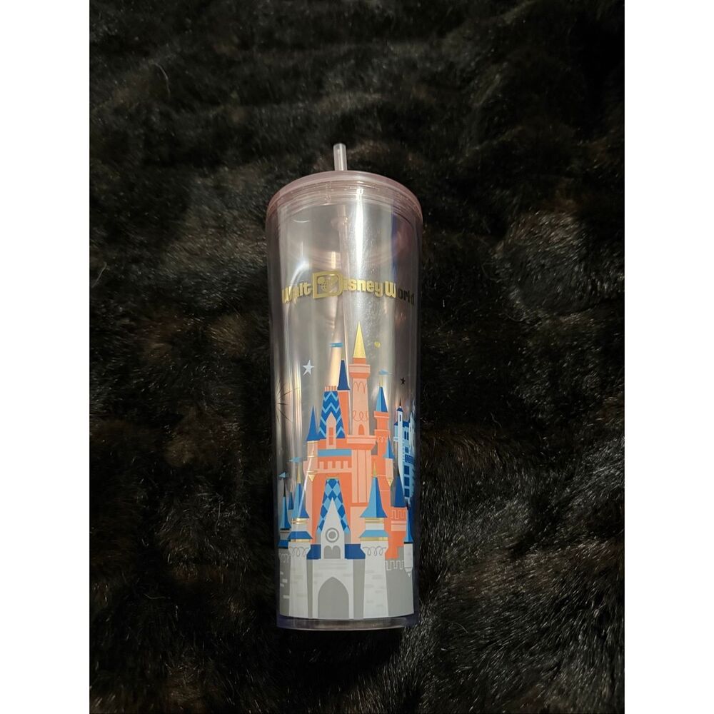 Disney Walt Disney World Cinderella Castle Starbucks Tumbler with Straw